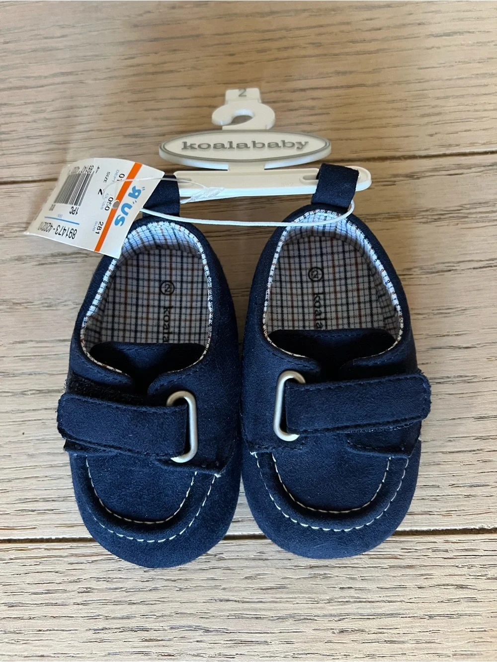 Koala Kids Navy Blue Suede-Look Baby Moccasins Shoes